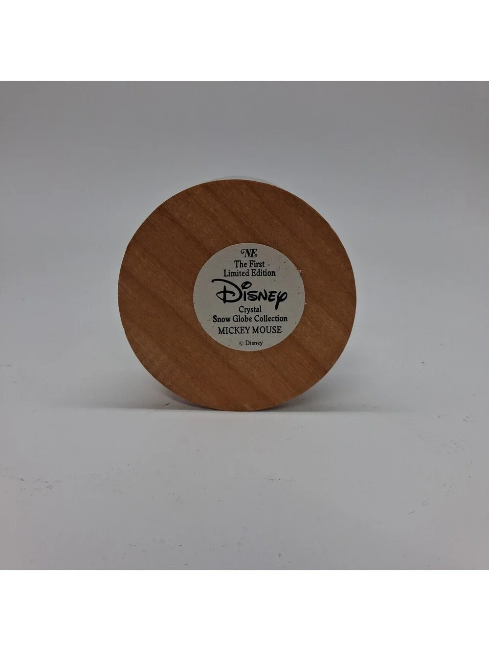 Disney Fantasia Sorcerer Mickey Mouse Snow Globe Wood Base Vintage Collectible
